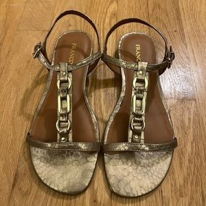 Franco Sarto metallic sandals